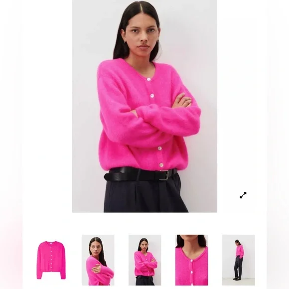 American Vintage Neon Pink Cardigan - Picture 2 of 6